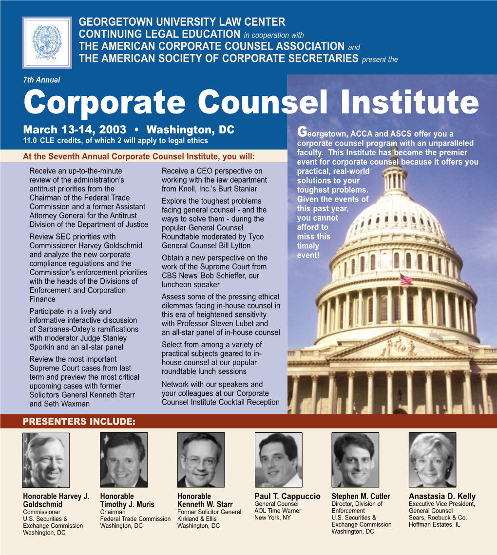 Corporate Counsel Institute