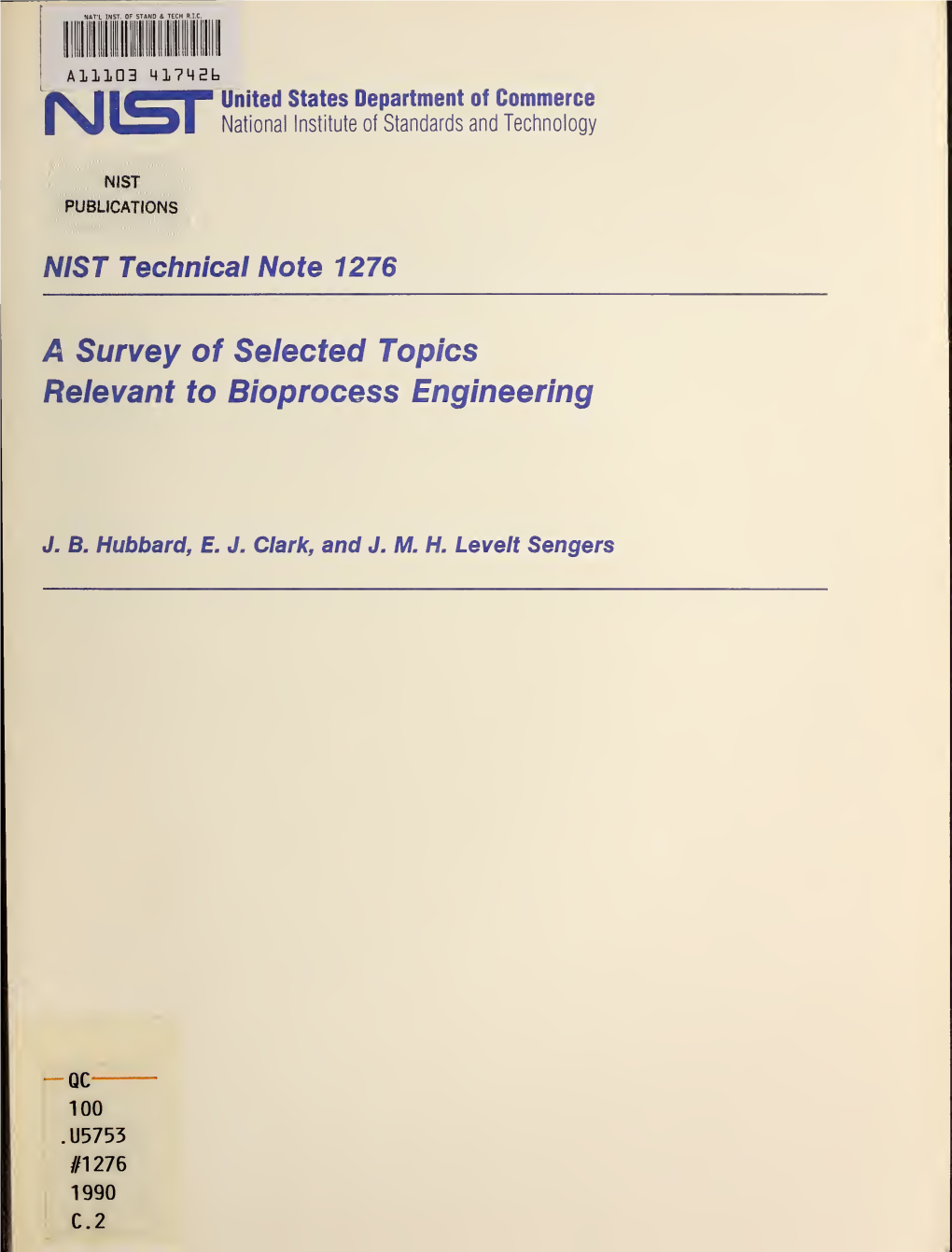 A Survey of Selected Topics Relevant to Bioprocess Engineering