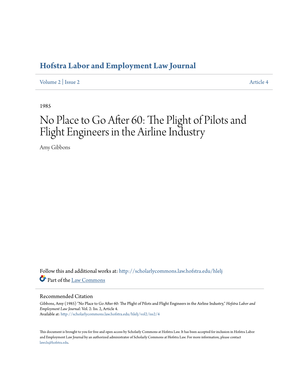 The Plight of Pilots and Flight Engineers in the Airline Industry