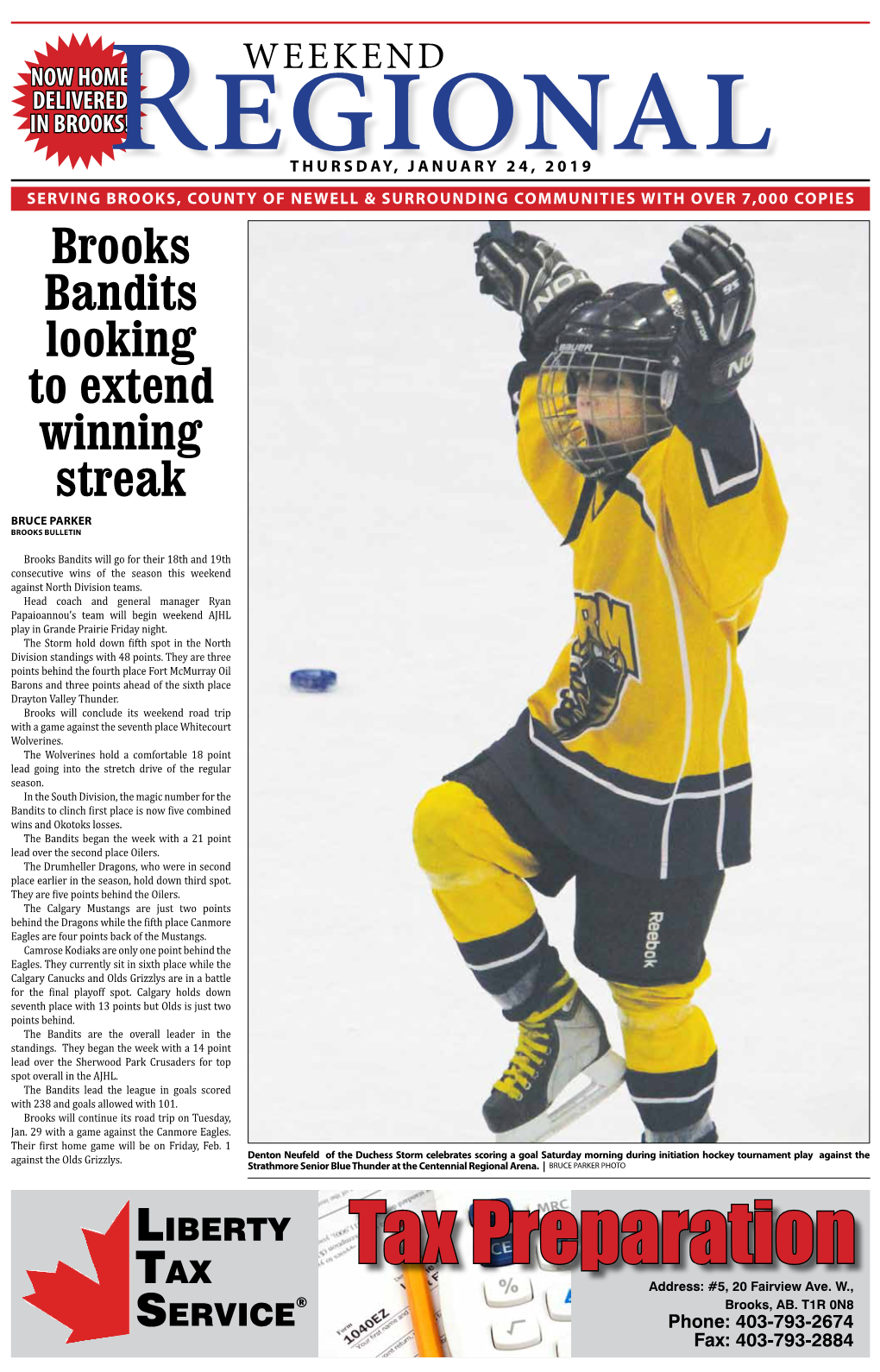 Brooks Bandits Looking to Extend Winning Streak BRUCE PARKER Brooks Bulletin