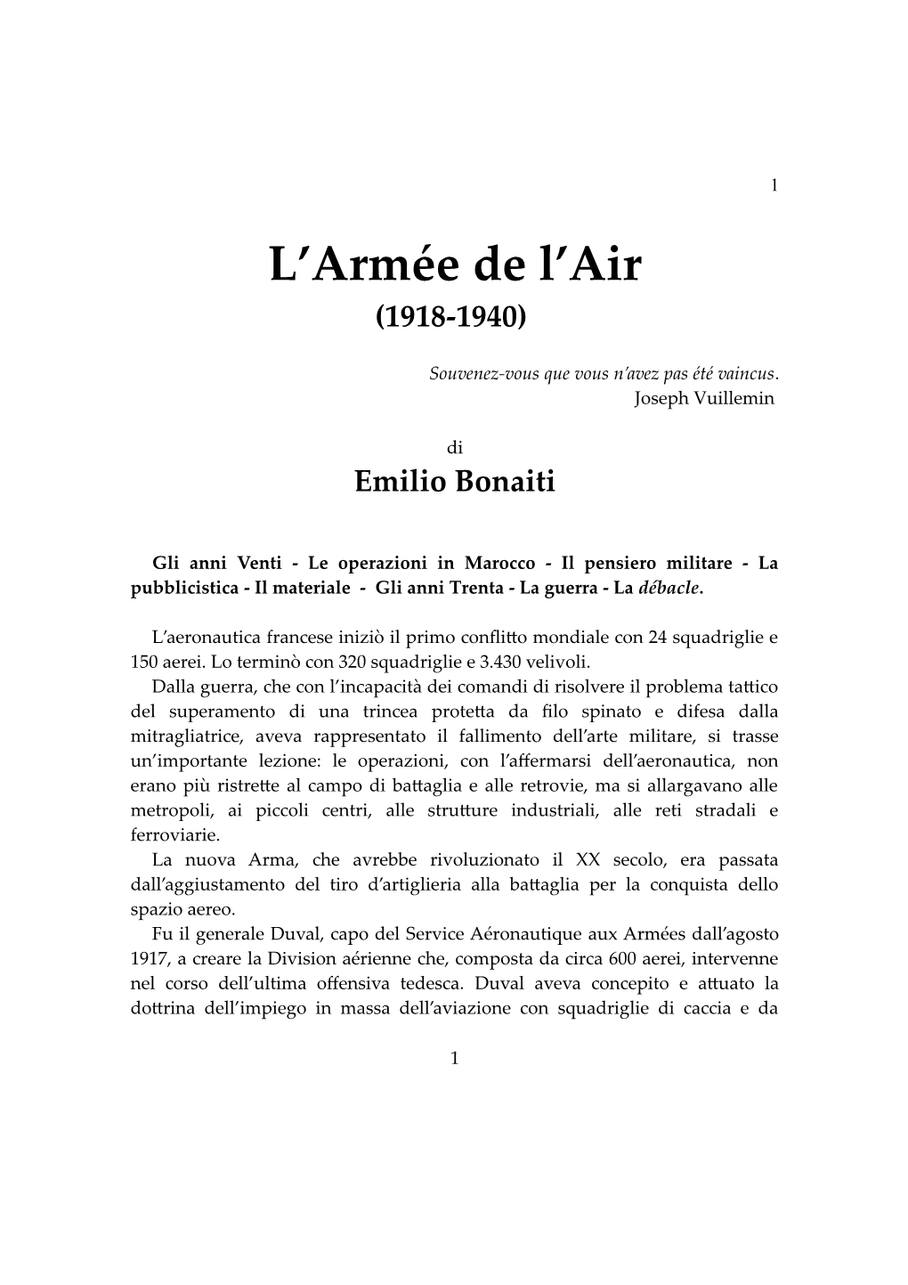 L'armée De L'air (1918-1940)