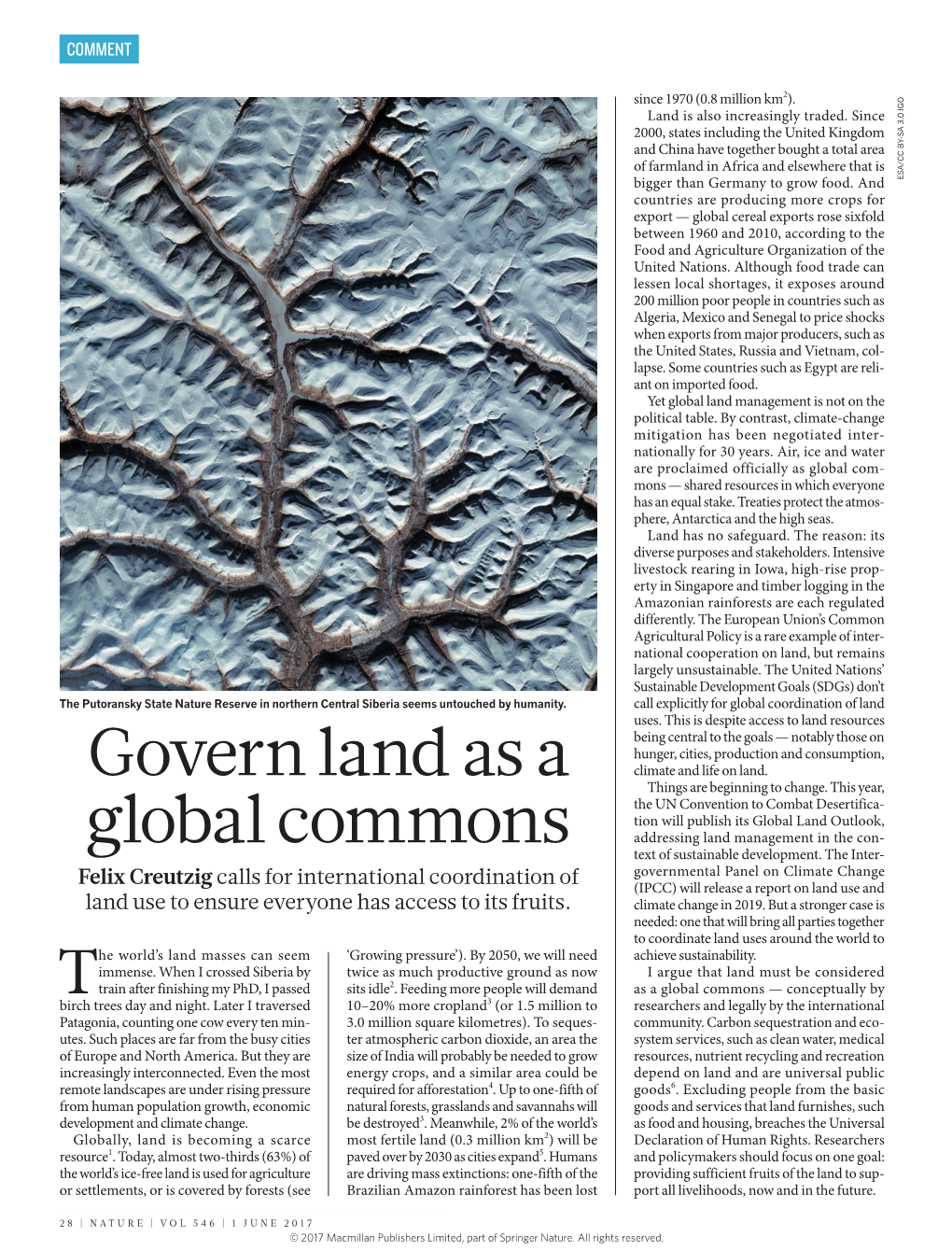 Govern Land As a Global Commons