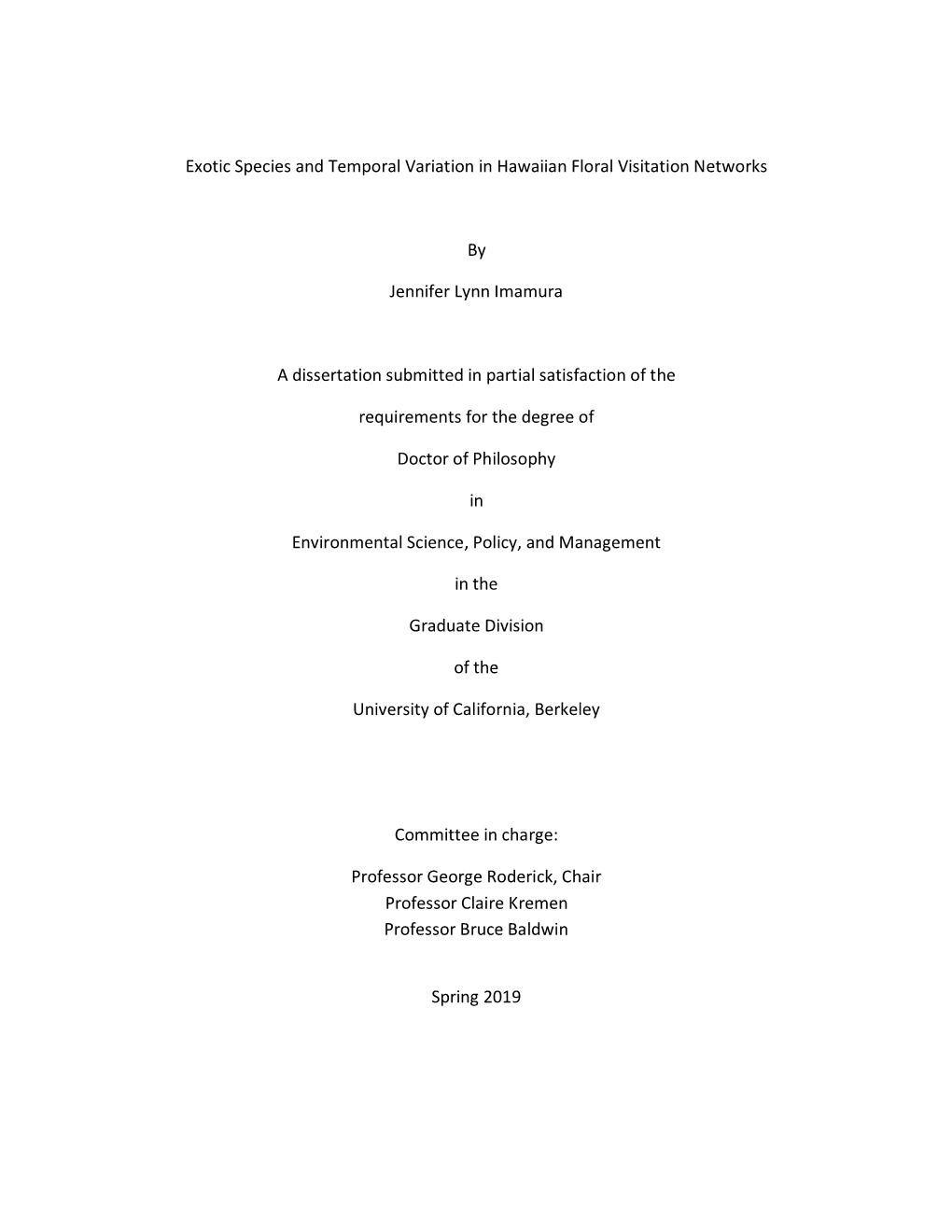 Exotic Species and Temporal Variation in Hawaiian Floral Visitation Networks