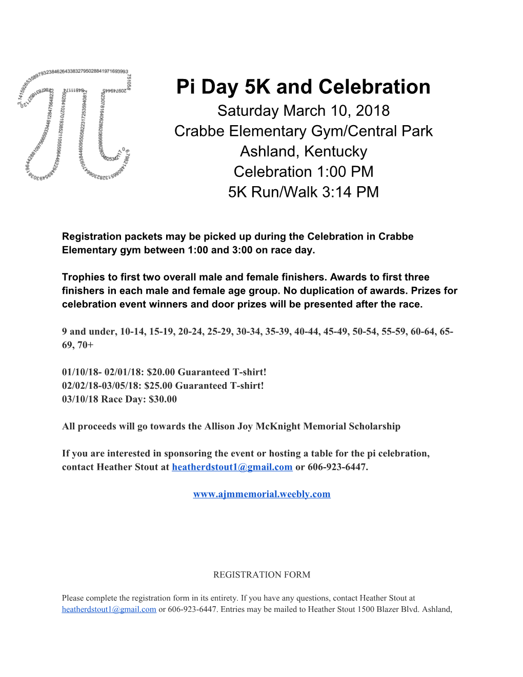 Pi Day 5K and Celebration