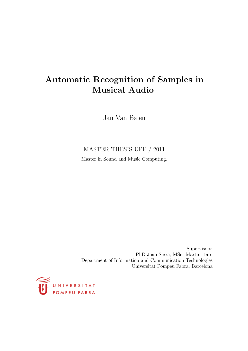 Automatic Recognition of Samples in Musical Audio