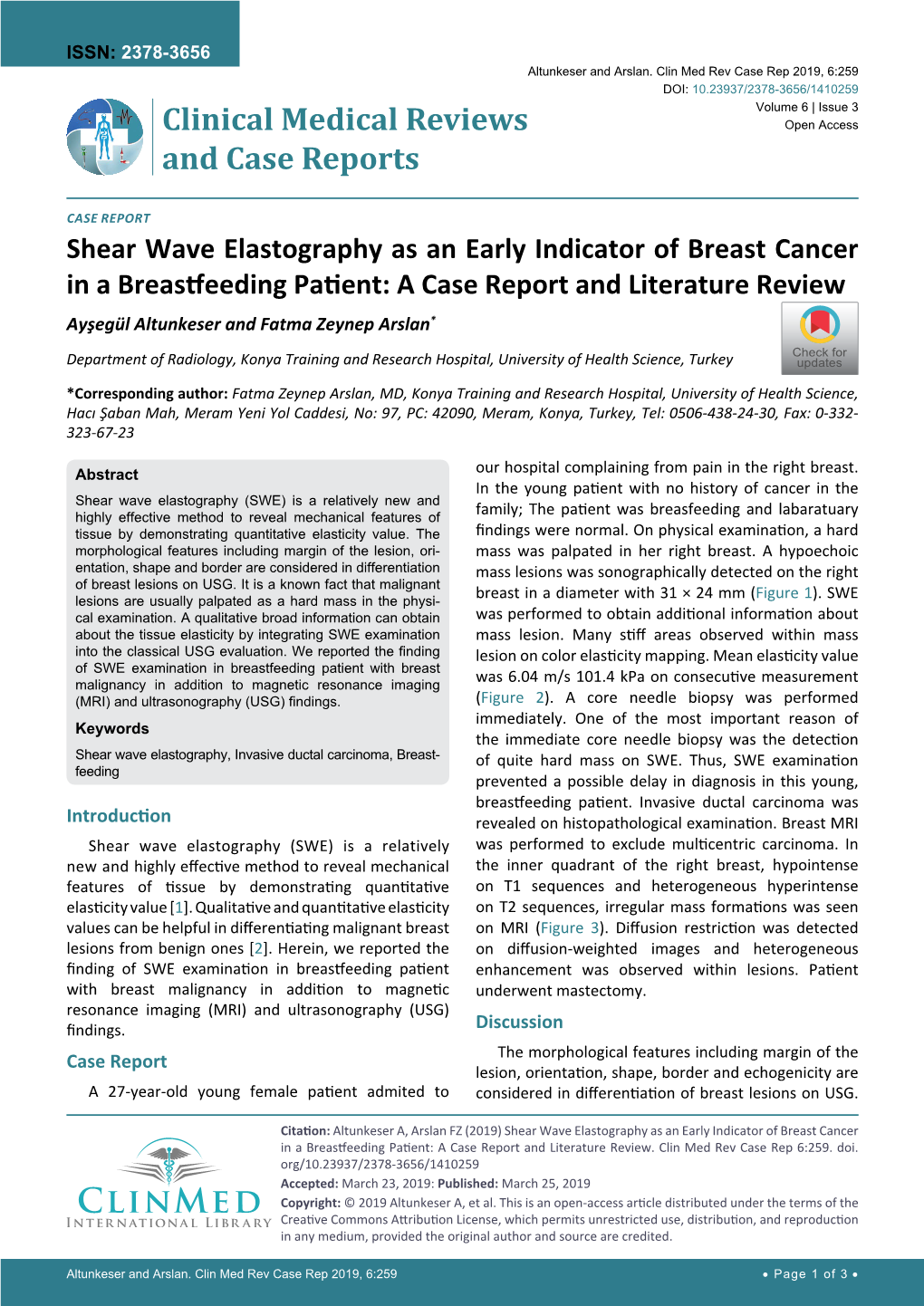 Shear Wave Elastography As an Early Indicator of Breast Cancer in A