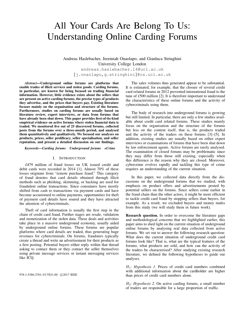 Understanding Online Carding Forums