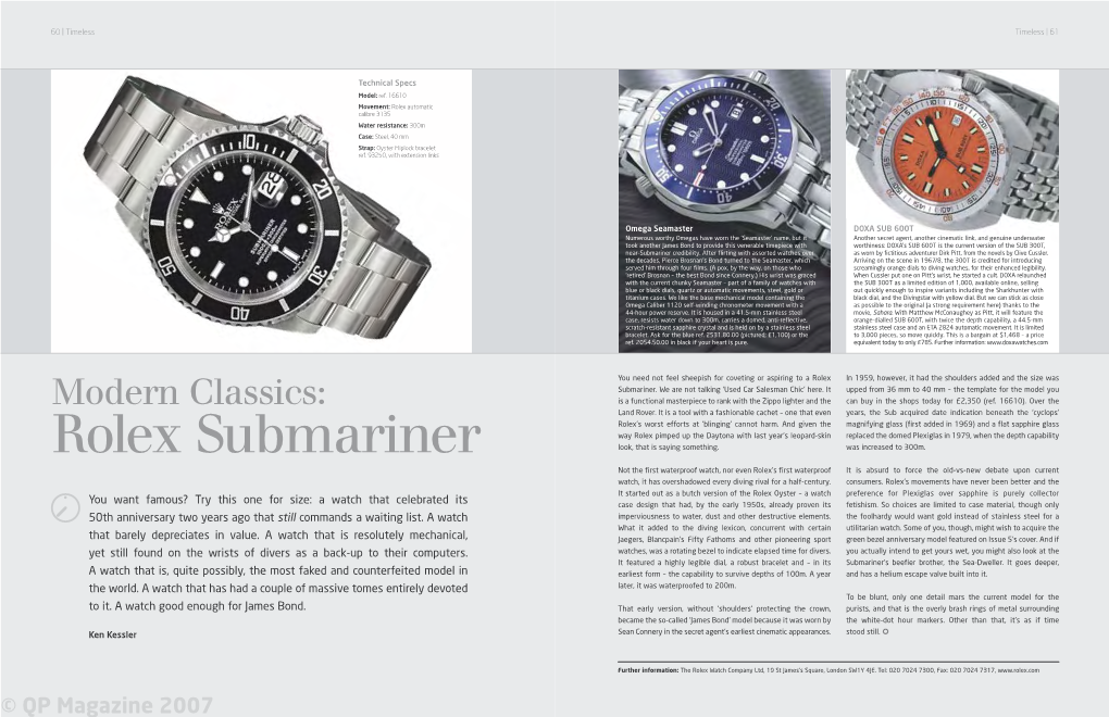 Rolex Submariner Look, That Is Saying Something