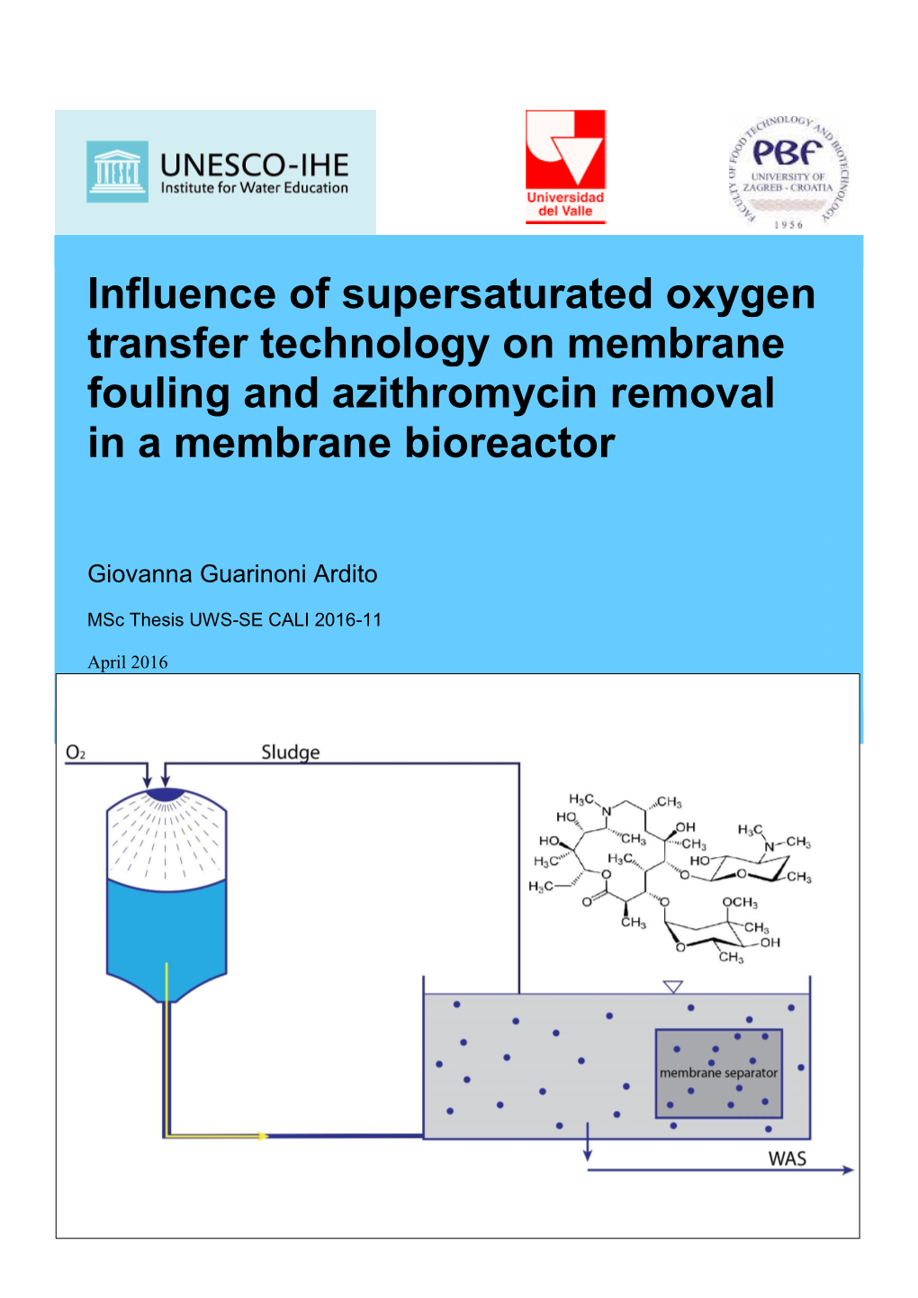 Influence of Supersaturated Oxygen Transfer Technology on Membrane Fouling and Azithromycin Removal in a Membrane Bioreactor