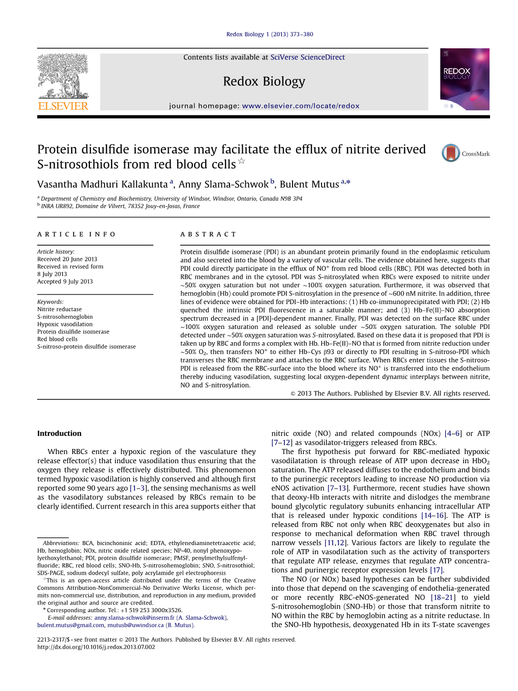 Protein Disulfide Isomerase May Facilitate the Efflux