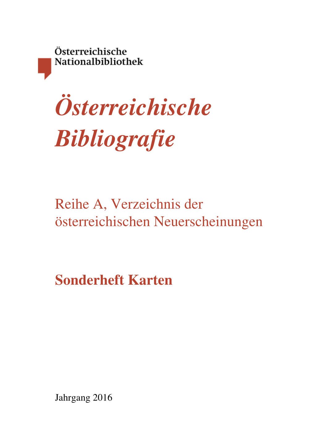 Österreichiche Bibliographie