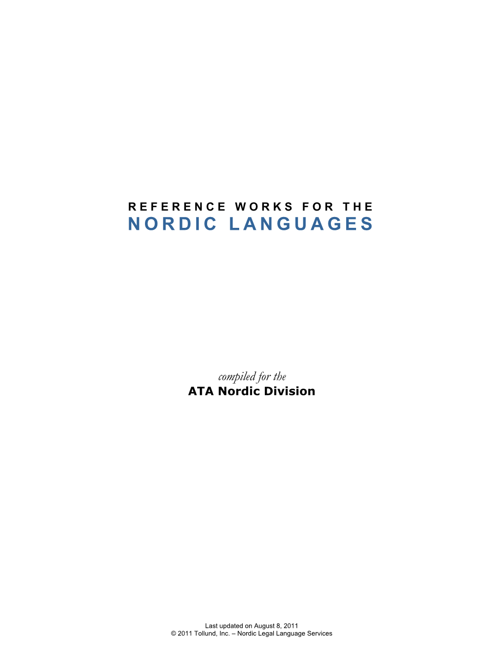 Nordic Languages