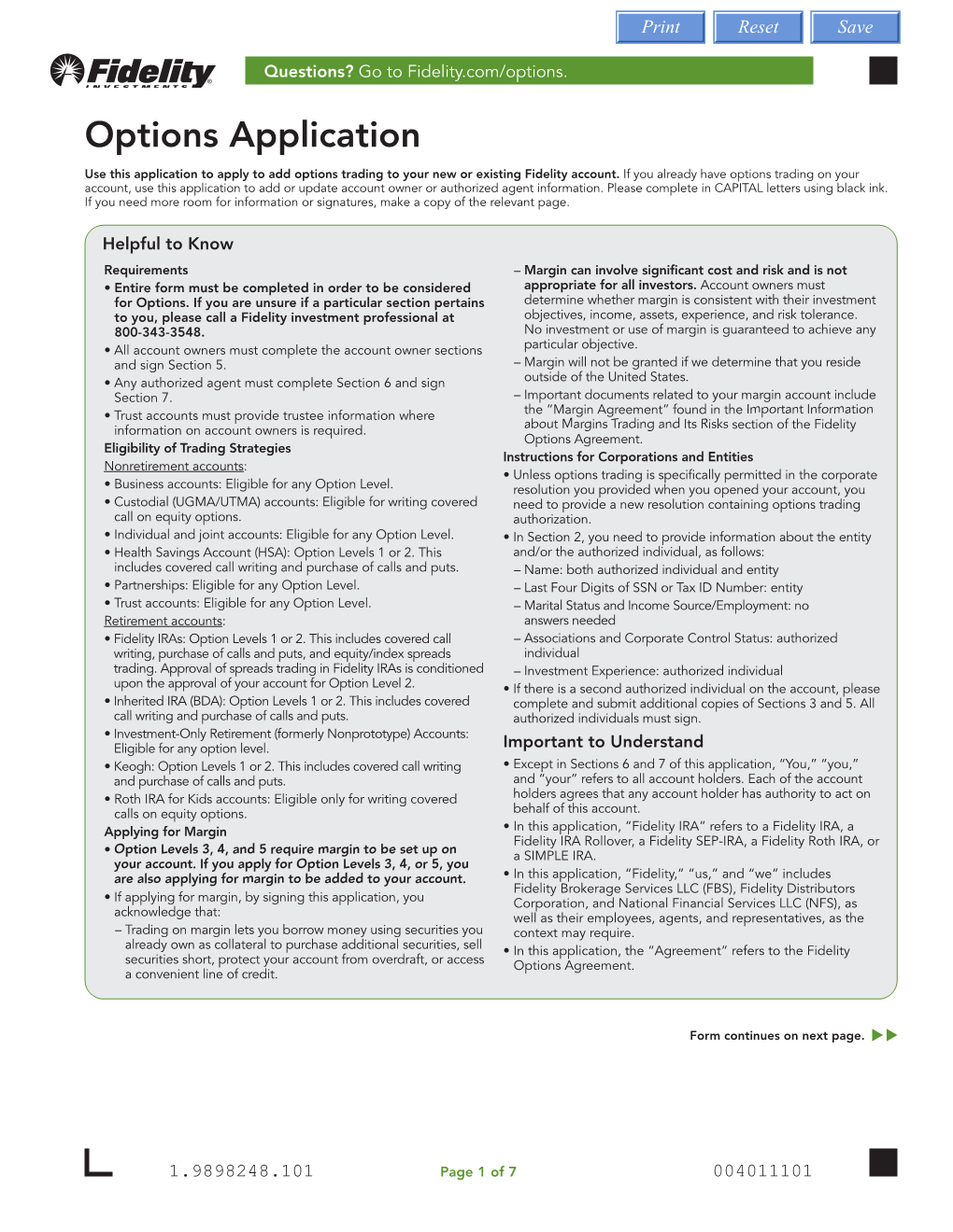 Options Application (PDF)