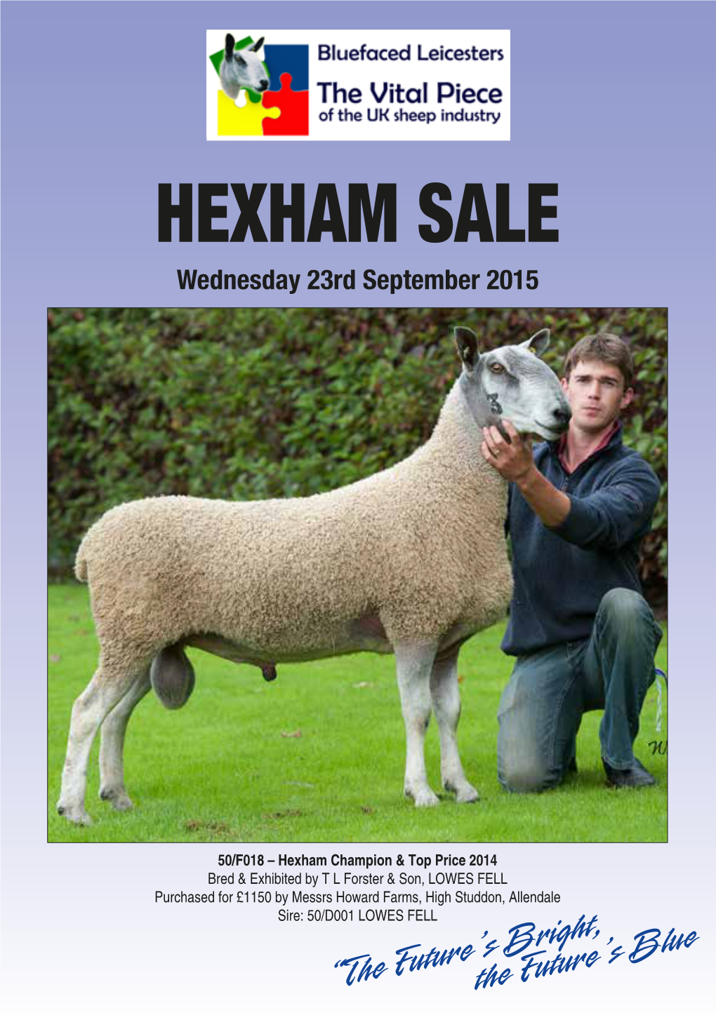 HEXHAM SALE Wednesday 23Rd September 2015