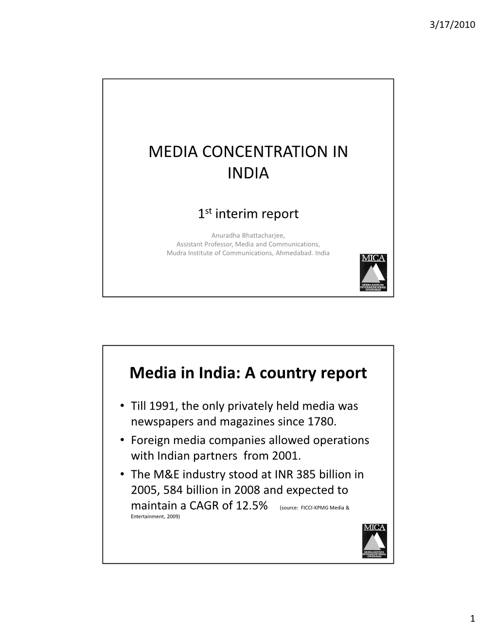 Media Concentration in India