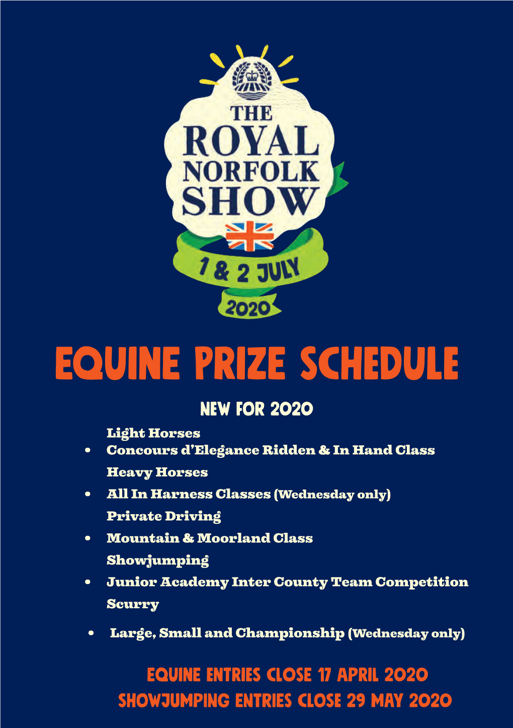 Equine Prize Schedule