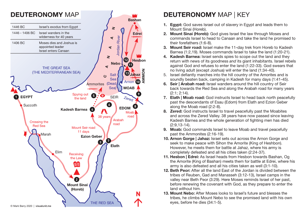 DEUTERONOMY MAP DEUTERONOMY MAP | KEY Bashan