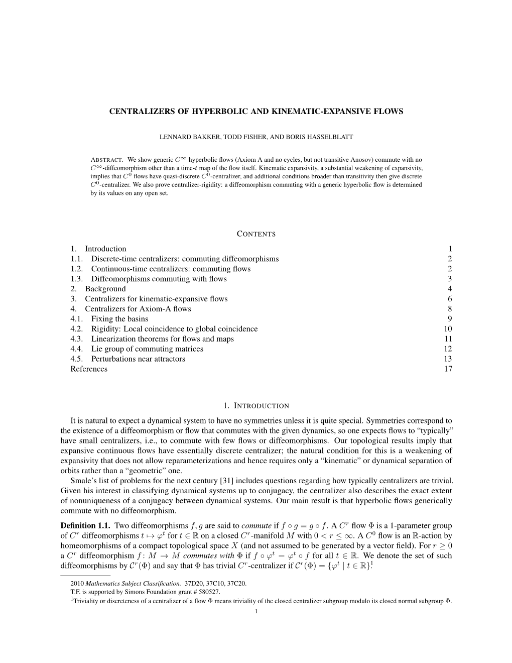 Centralizers of Hyperbolic and Kinematic-Expansive Flows