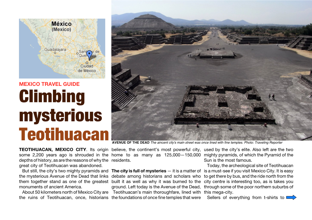 Climbing Mysterious Teotihuacan AVENUE of the DEAD the Aincent City's Main Street Was Once Lined with Fine Temples