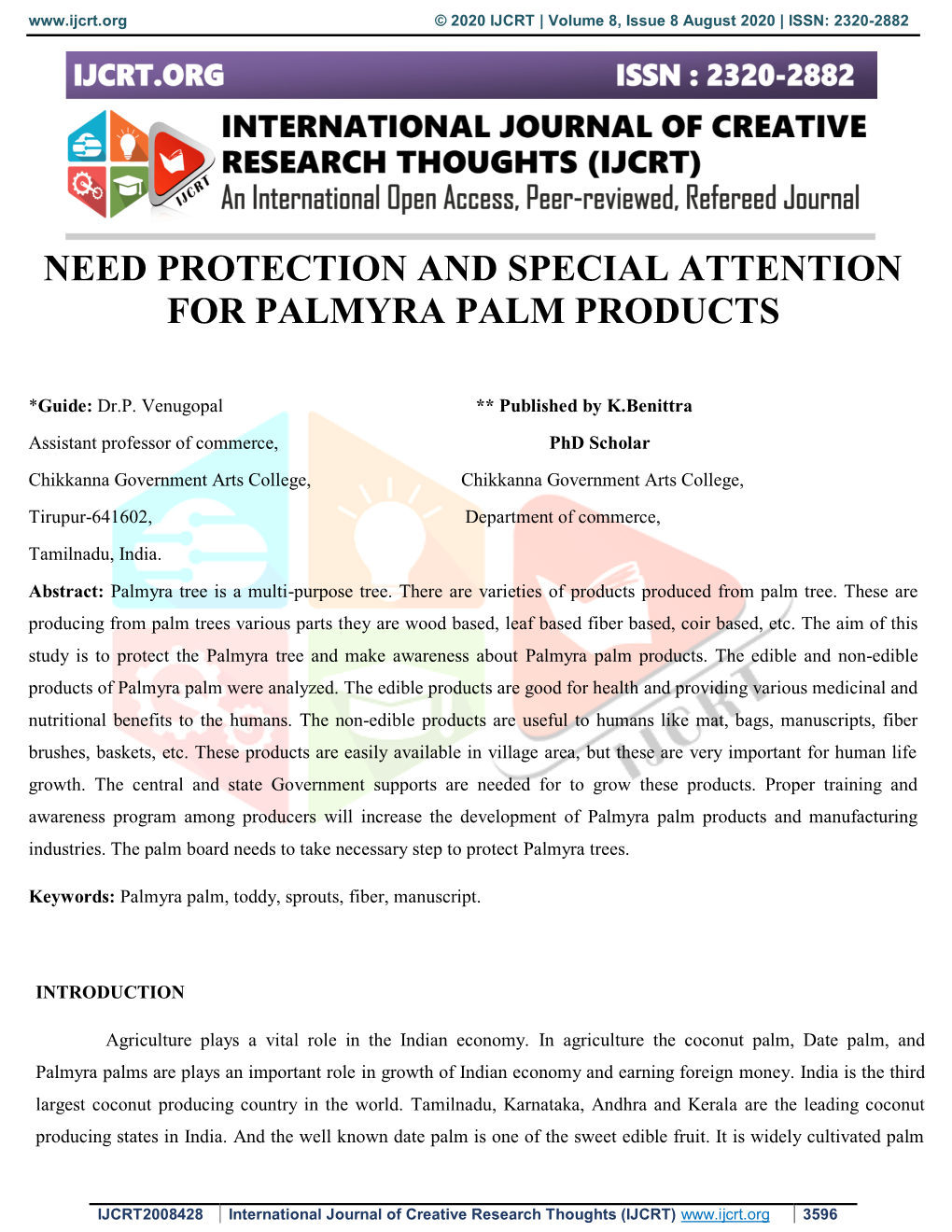 Need Protection and Special Attention for Palmyra Palm Products