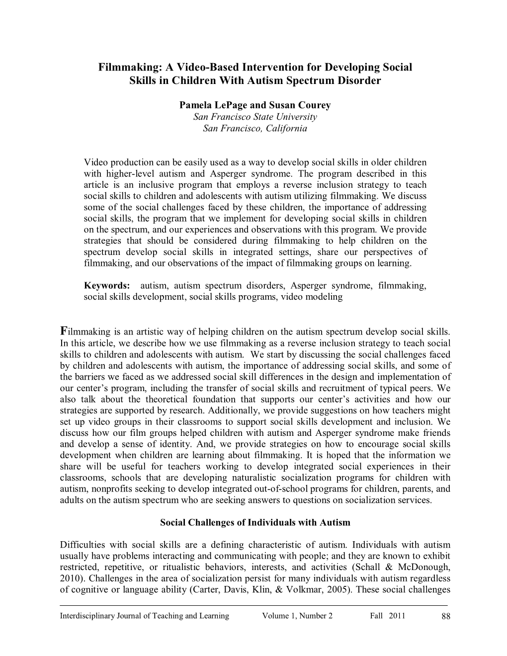 A Video-Based Intervention for Developing Social Skills in Children with Autism Spectrum Disorder