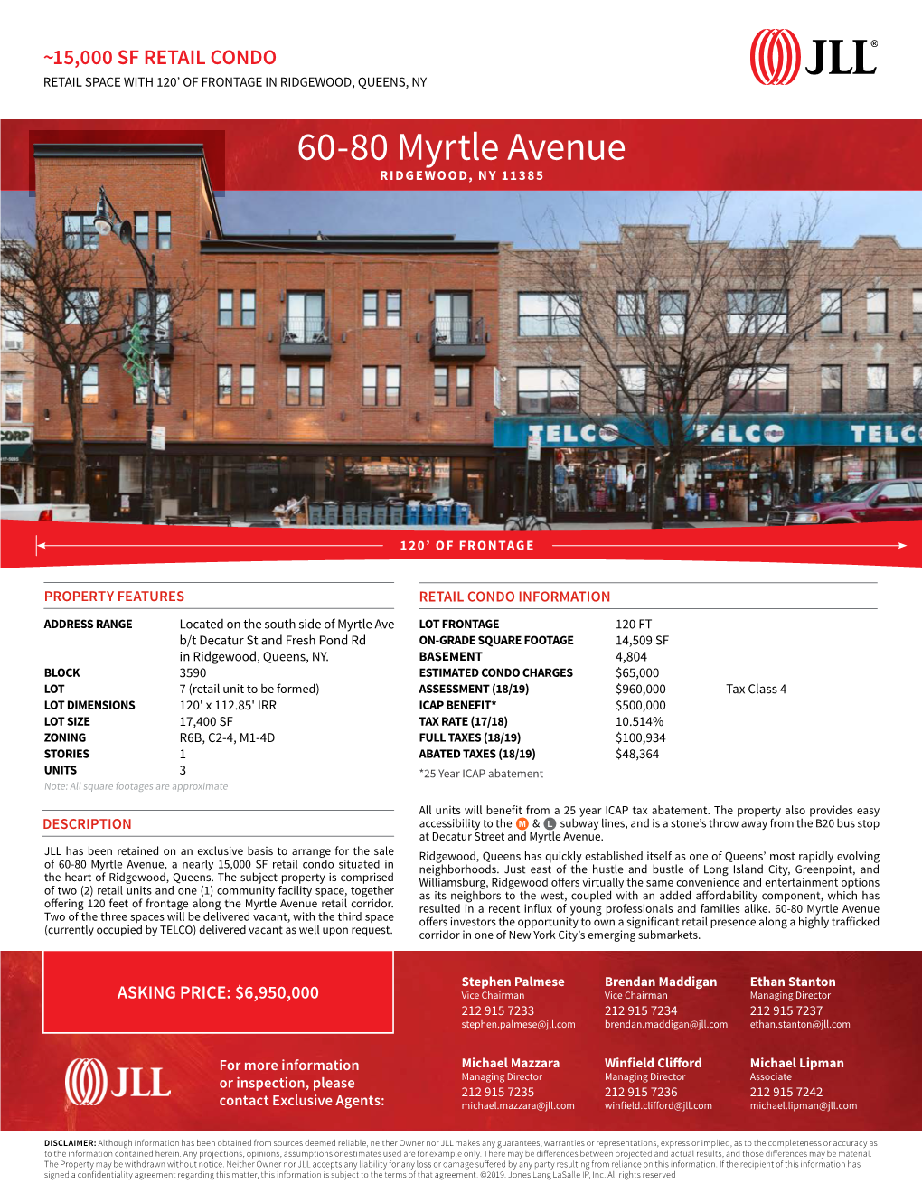 60-80 Myrtle Avenue RIDGEWOOD, NY 11385