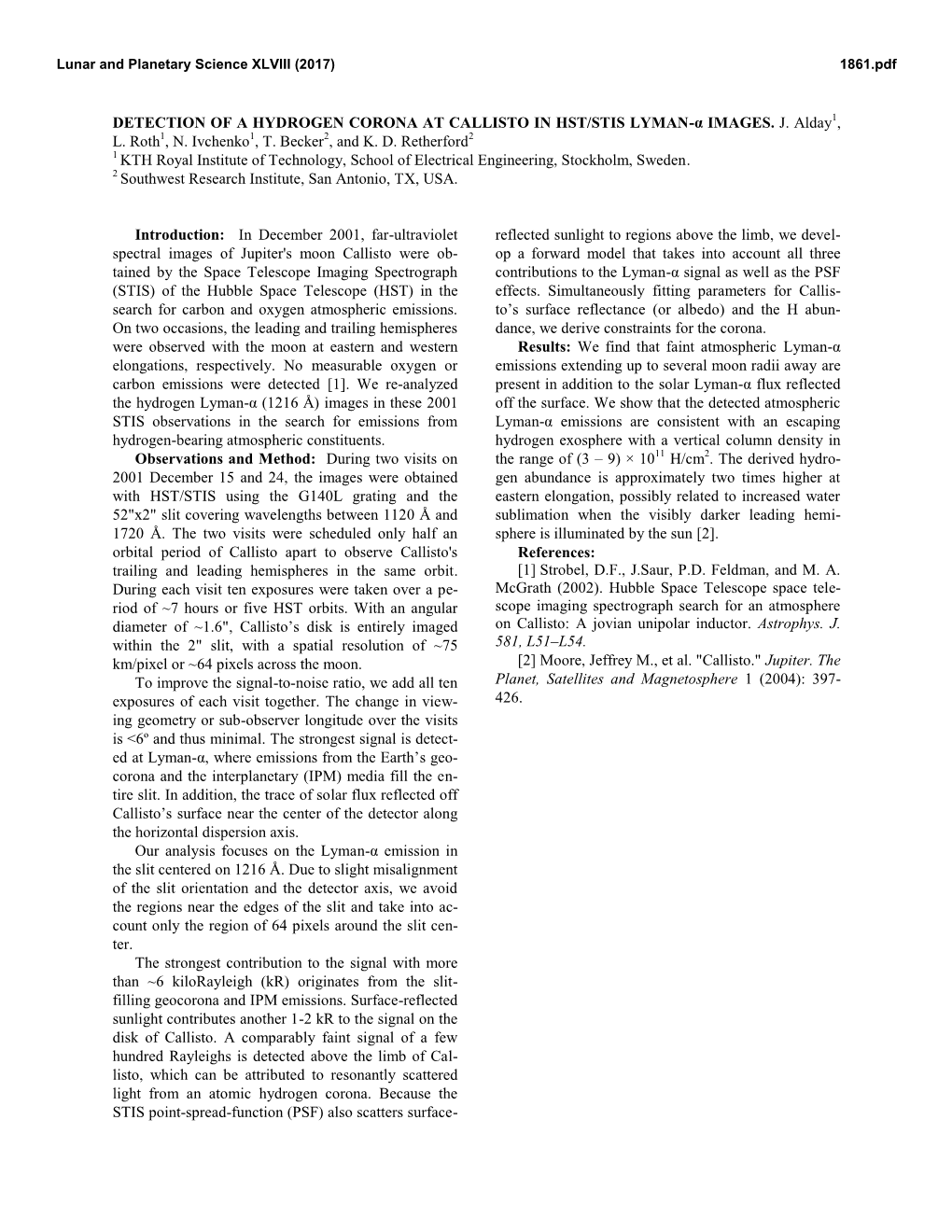 Detection of a Hydrogen Corona at Callisto in Hst/Stis Lyman-Α Images