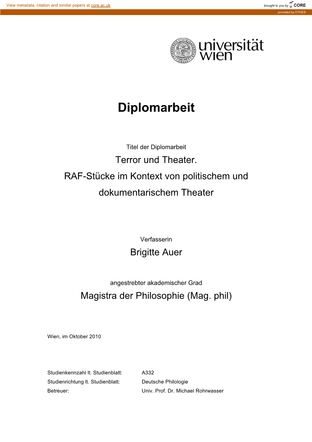 Diplomarbeit