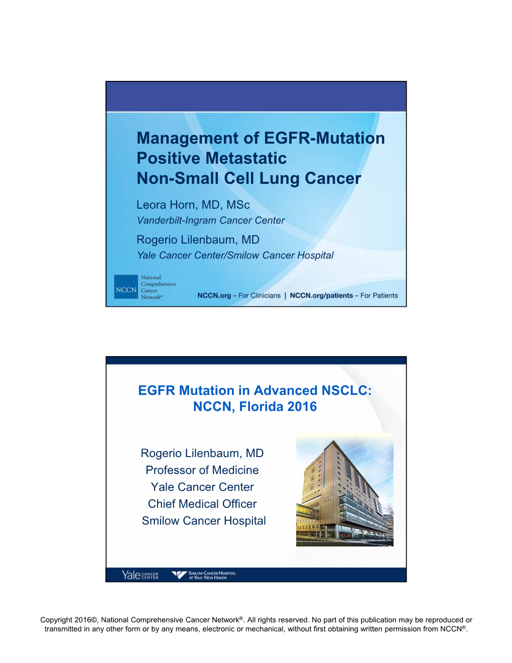 Management of EGFR-Mutation Positive Metastatic Non-Small Cell Lung Cancer