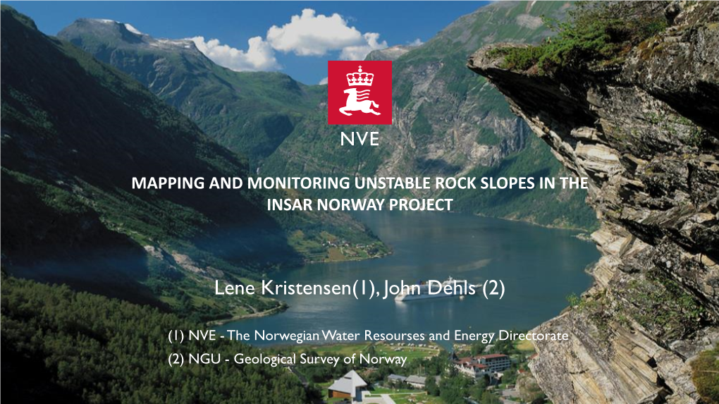 Mapping and Monitoring Unstable Rock Slopes in the Insar Norway Project