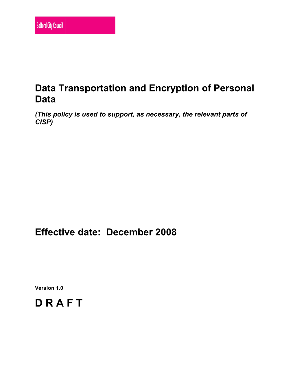 Data Loss and Encryption Policy