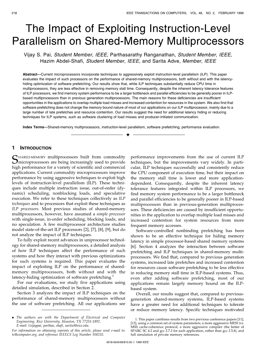 The Impact of Exploiting Instruction-Level Parallelism on Shared-Memory Multiprocessors