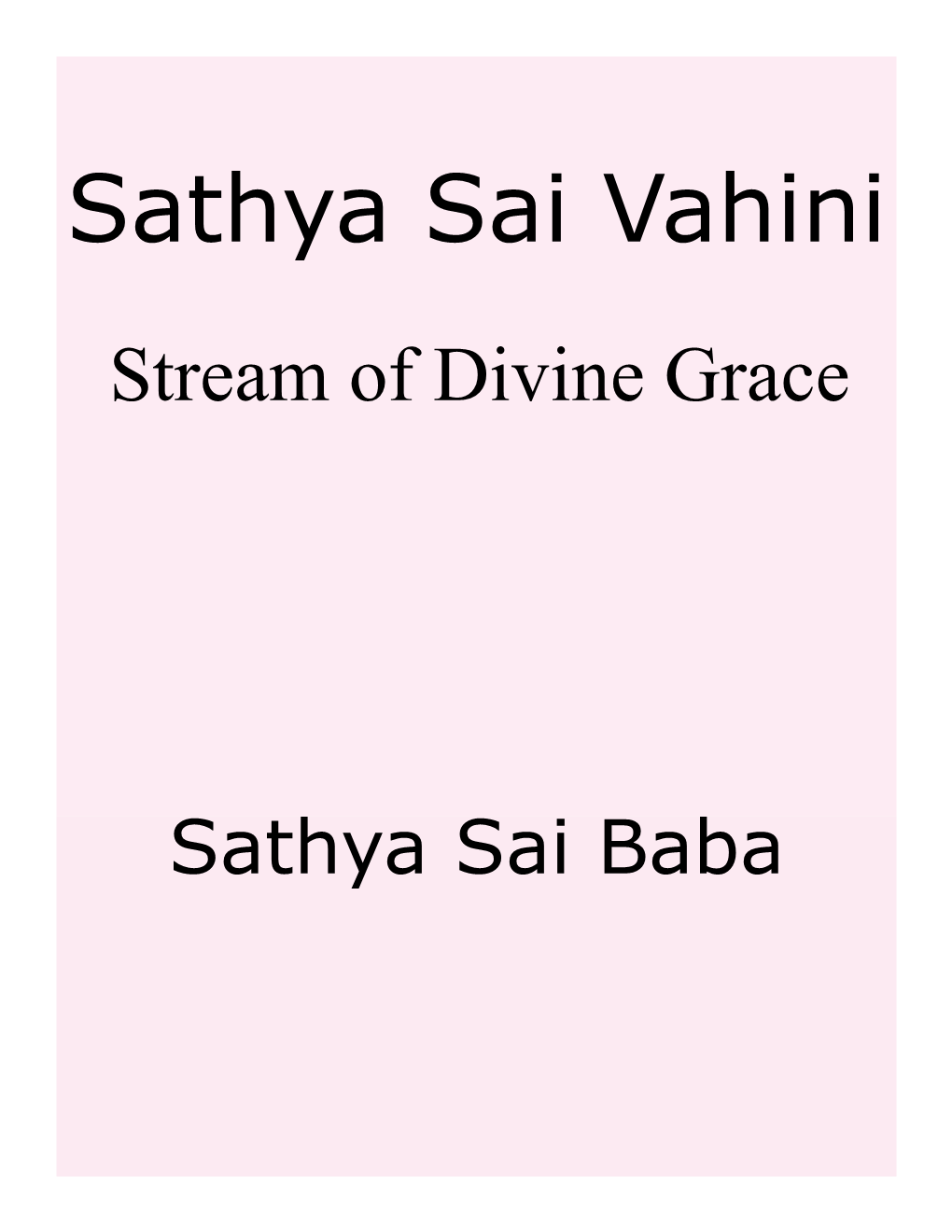 Sathya Sai Vahini