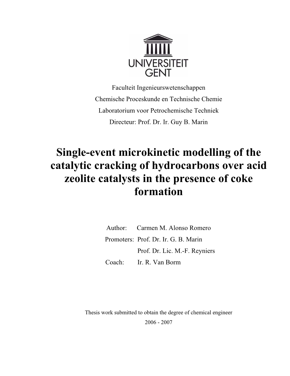 4.2. Carbenium Ion Chemistry of Catalytic Cracking