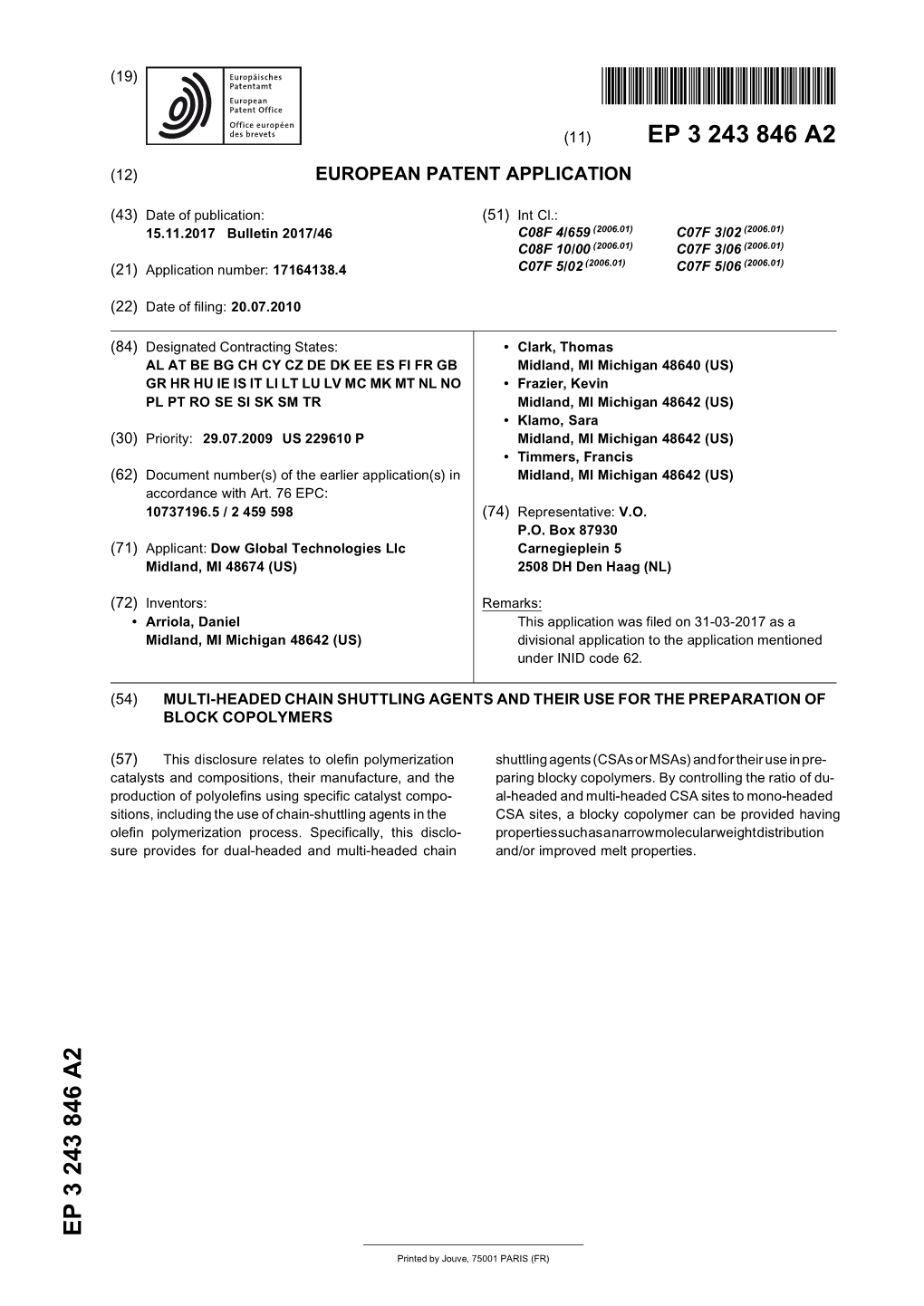 Multi-Headed Chain Shuttling Agents and Their Use for the Preparation of Block Copolymers