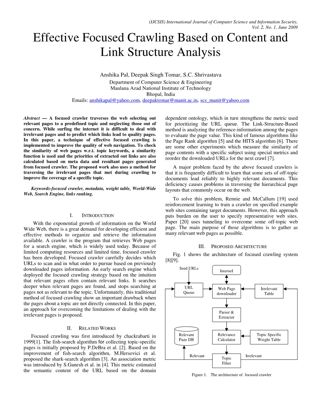 Effective Focused Crawling Based on Content and Link Structure Analysis