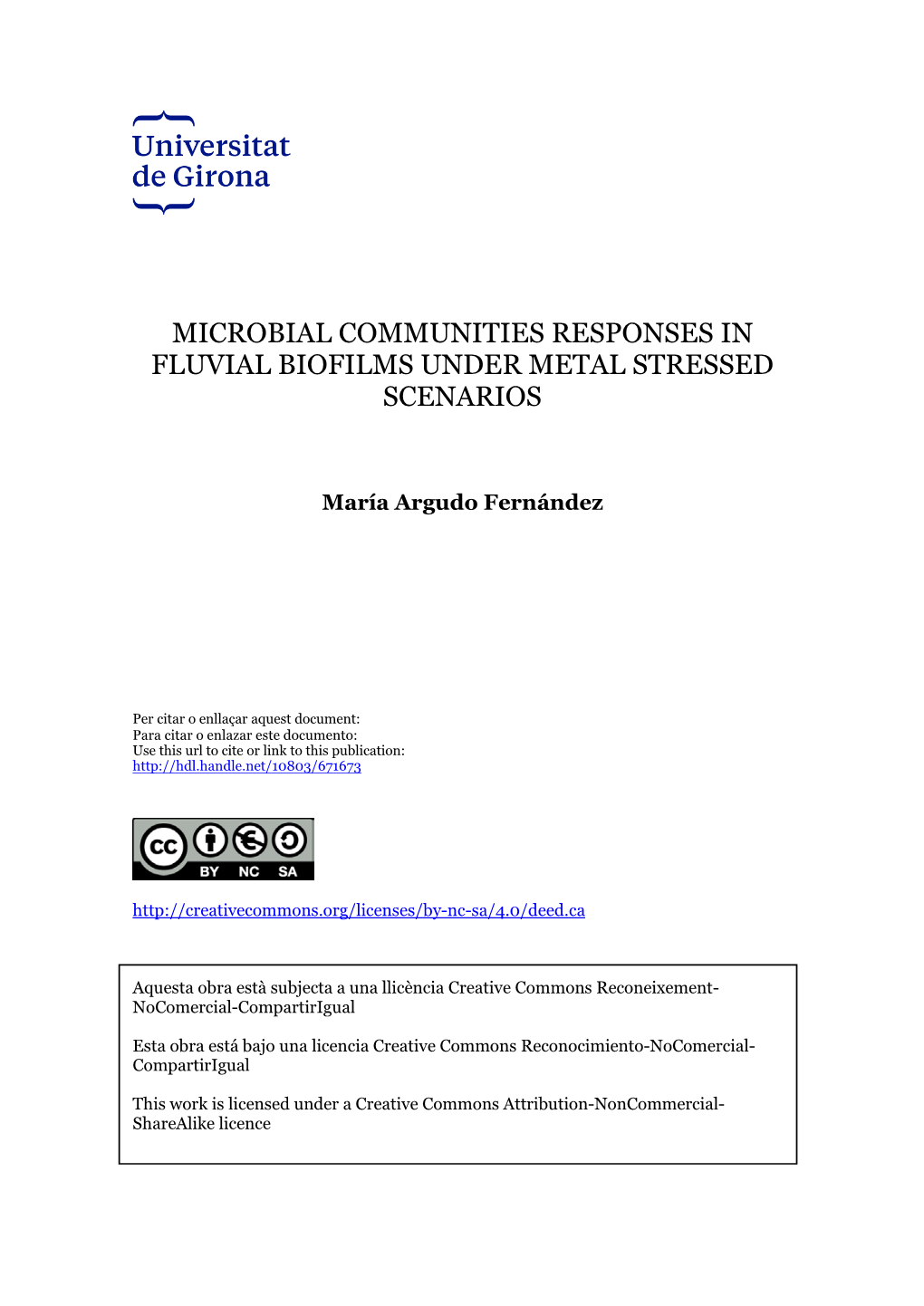 Microbial Communities Responses in Fluvial Biofilms Under Metal Stressed Scenarios