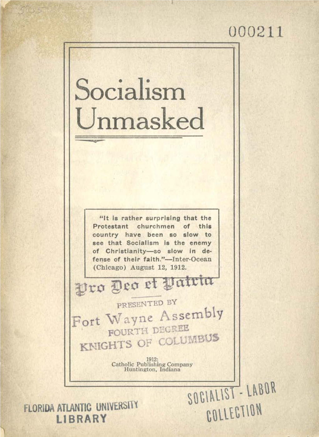 Socialism Unmasked •