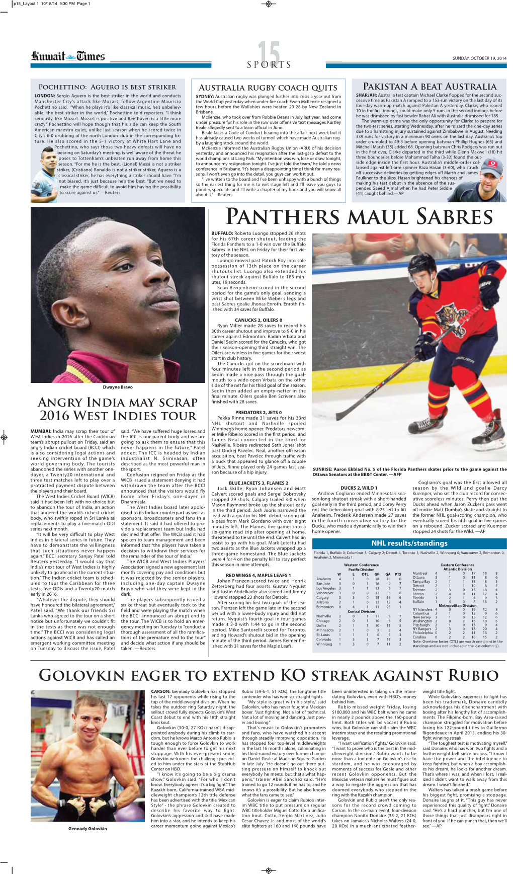 Panthers Maul Sabres