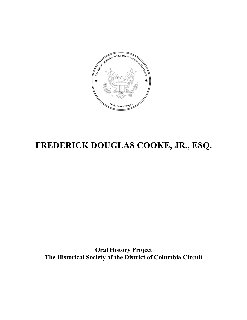 Frederick Douglas Cooke, Jr., Esq