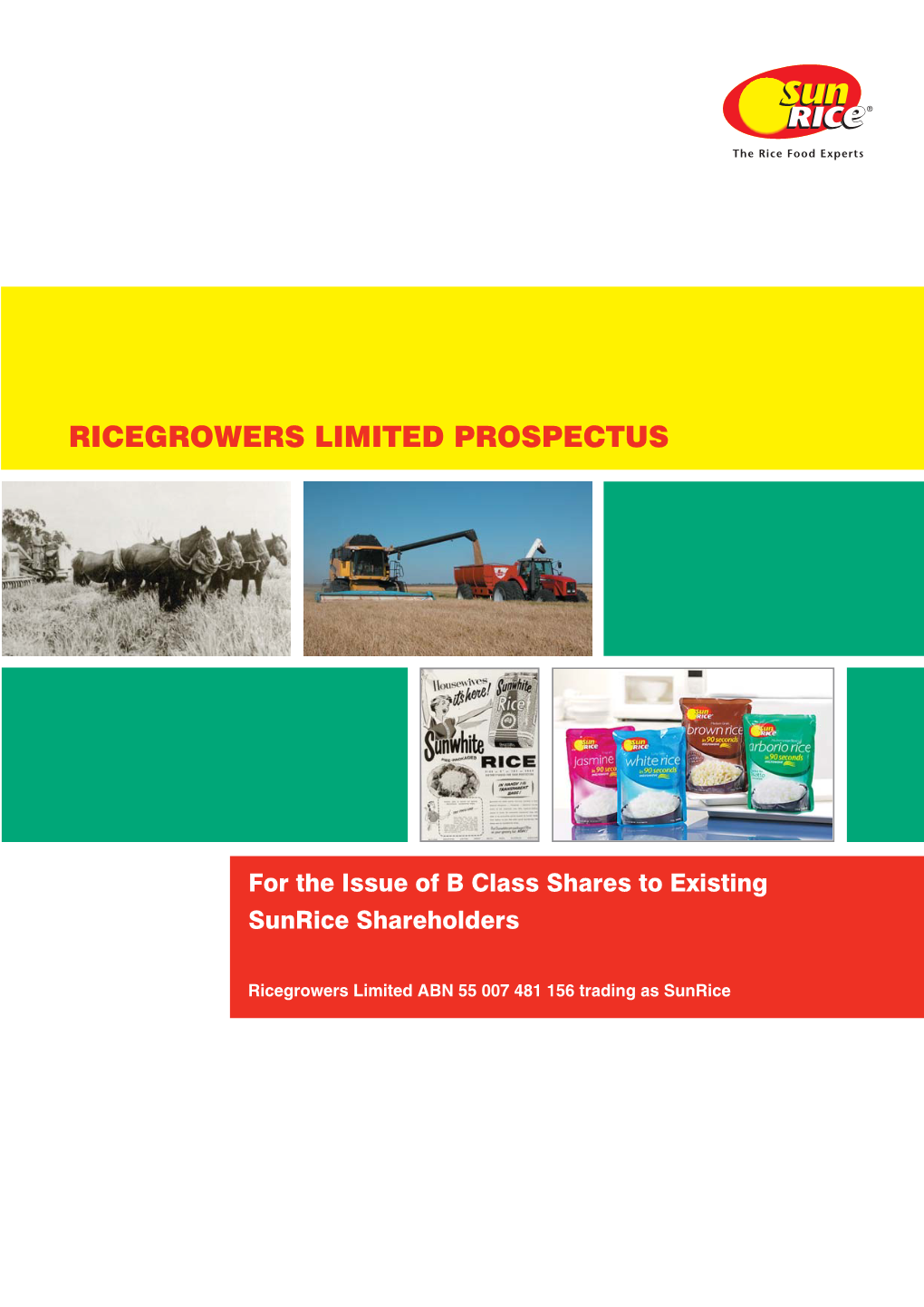 Ricegrowers Limited Prospectus