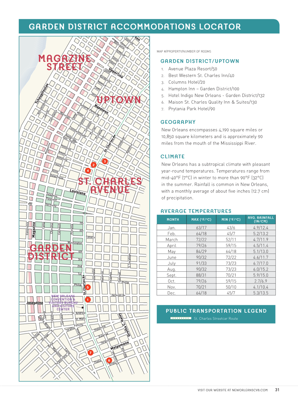 Garden District Accommodations Locator