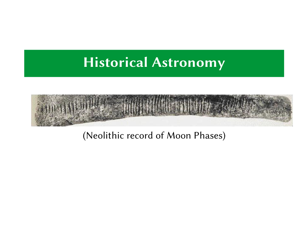 Historical Astronomy