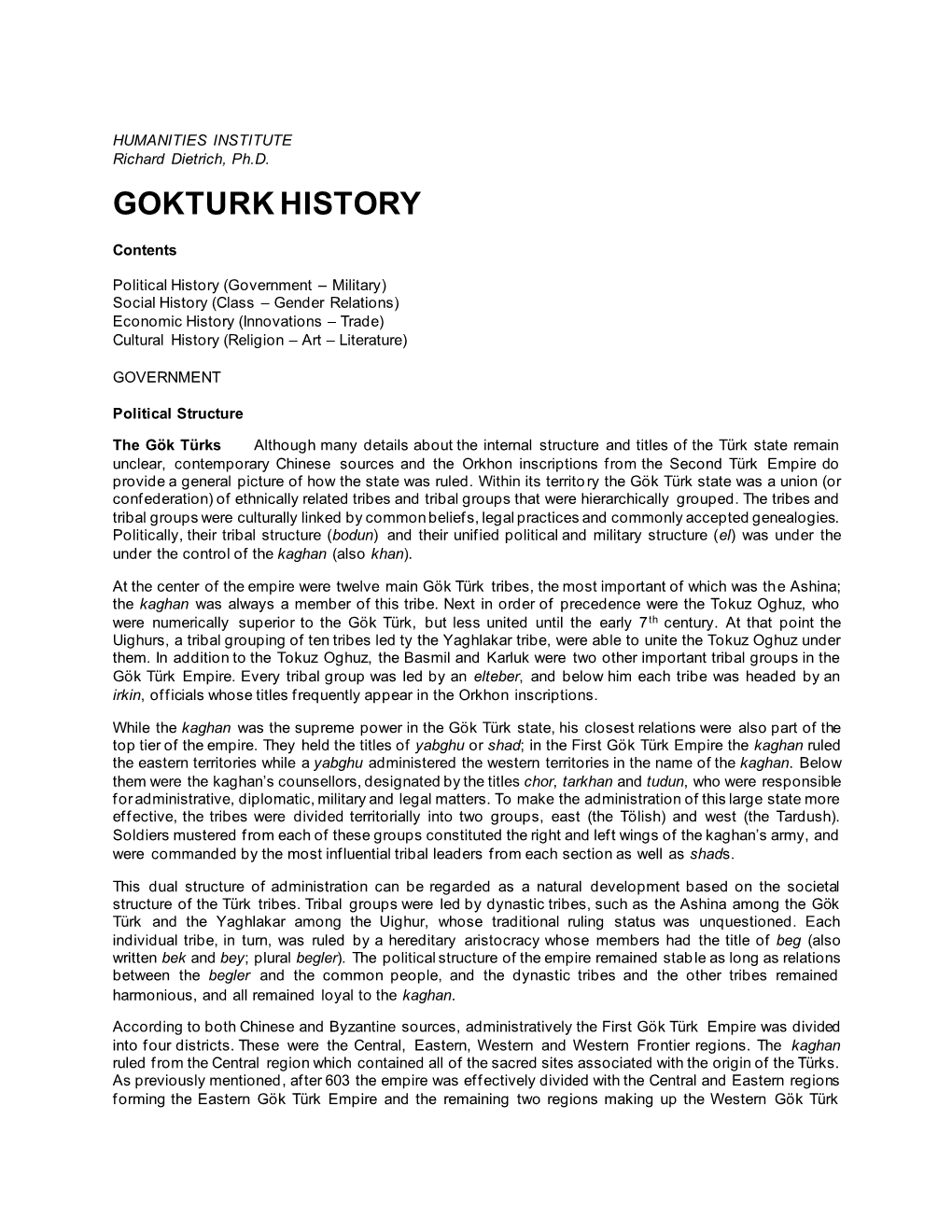 Gokturk History