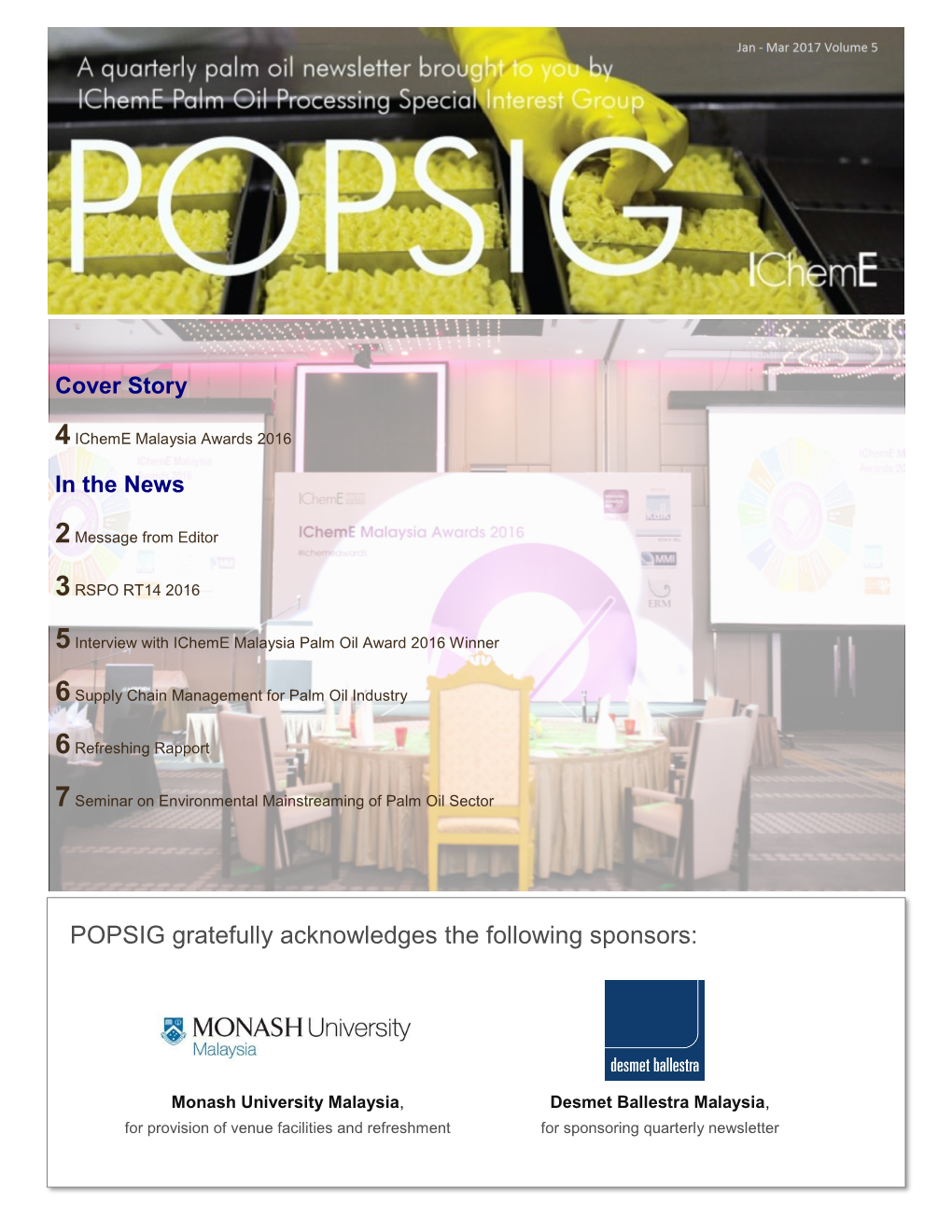 Issue 5 POPSIG Newsletter 2017 Q1 View Document