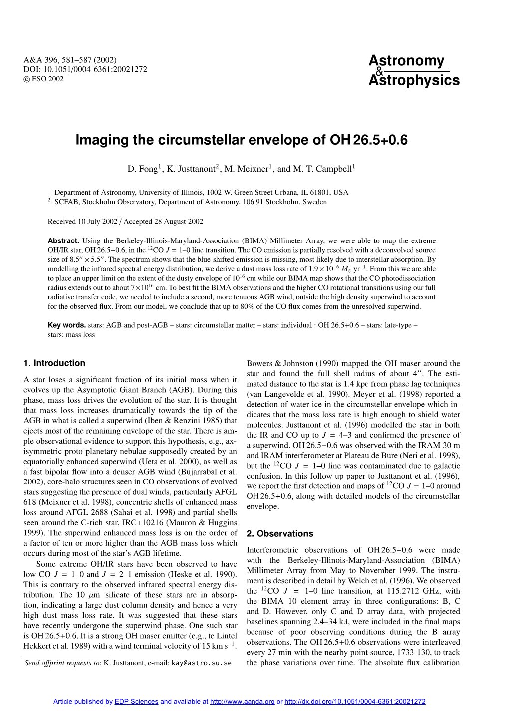 Imaging the Circumstellar Envelope of OH 26.5+0.6