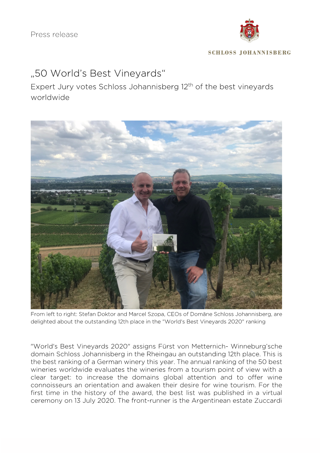 „50 World's Best Vineyards“