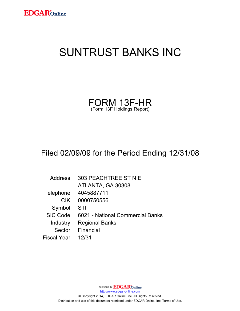 Suntrust Banks Inc