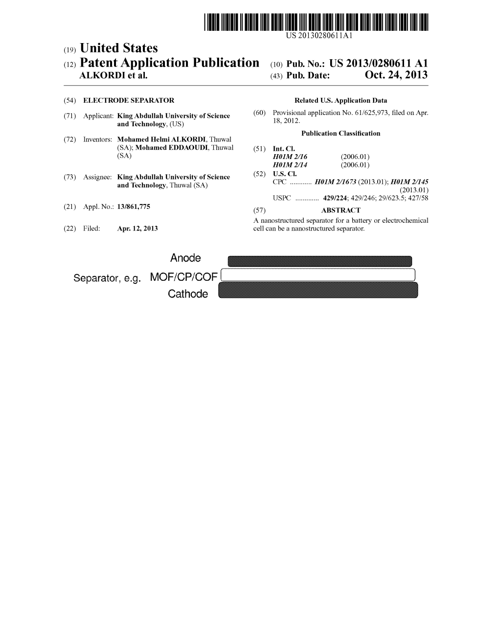 United States Oct. 24, 2013 Anode Cathode