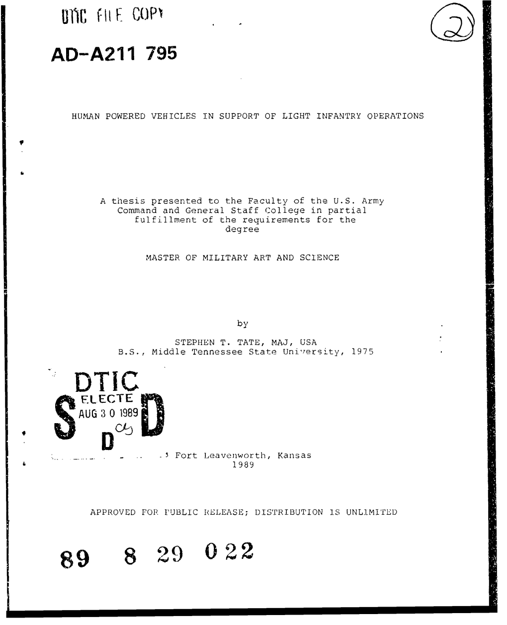 GEN Wickam's 10000 Man Light Infantry Division